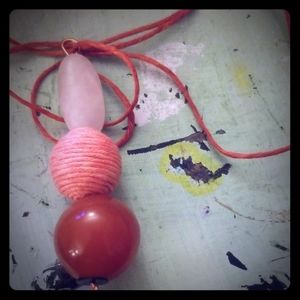 Frosted Rose Quartz Necklace